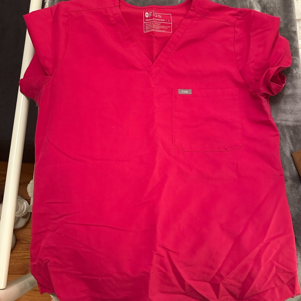 Figs Women's Top in Bright Pink